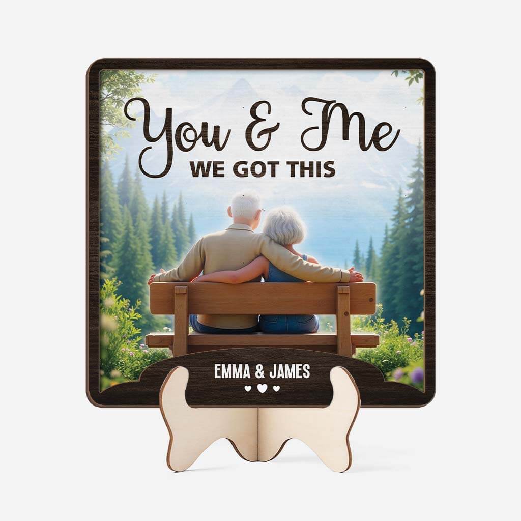You&Me We Got This Wooden Plaque - Customized Gifts for Couple