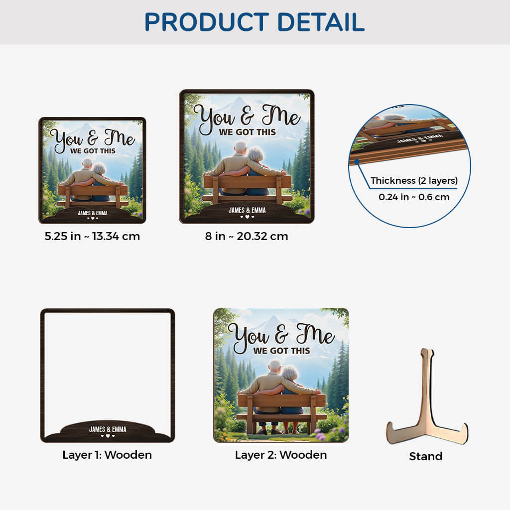 You&Me We Got This Wooden Plaque - Customized Gifts for Couple