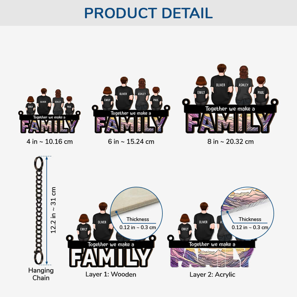 Together We Make A Family Suncatcher - Personalized Family Presents