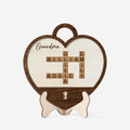 Wooden Heart Shaped Plaque - Personalized Gifts for Grandma/Mom