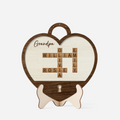 Wooden Heart Shaped Plaque - Personalized Gifts for Grandpa/Dad