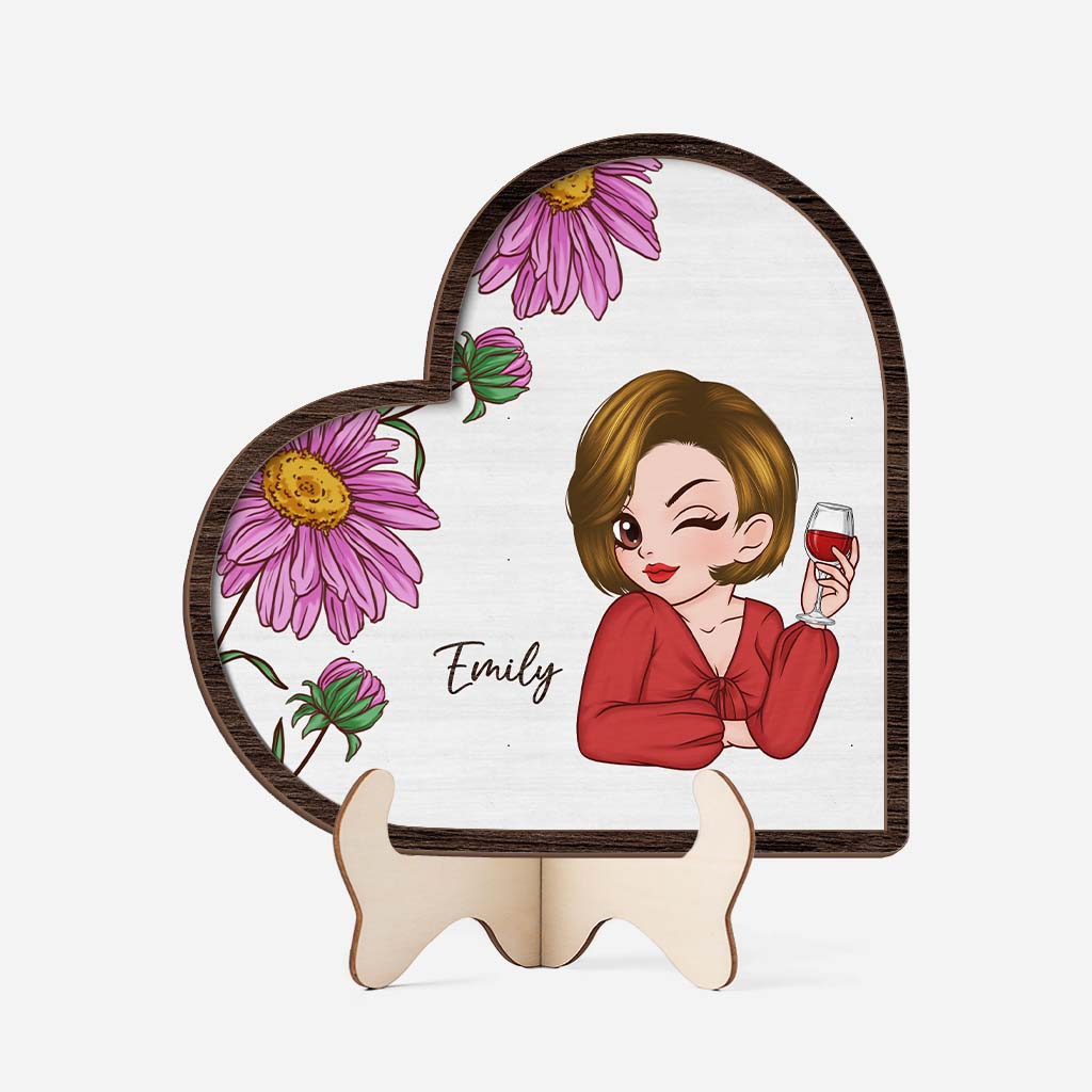 Girl Flower Wooden Plaque - Personalized Gifts for Her