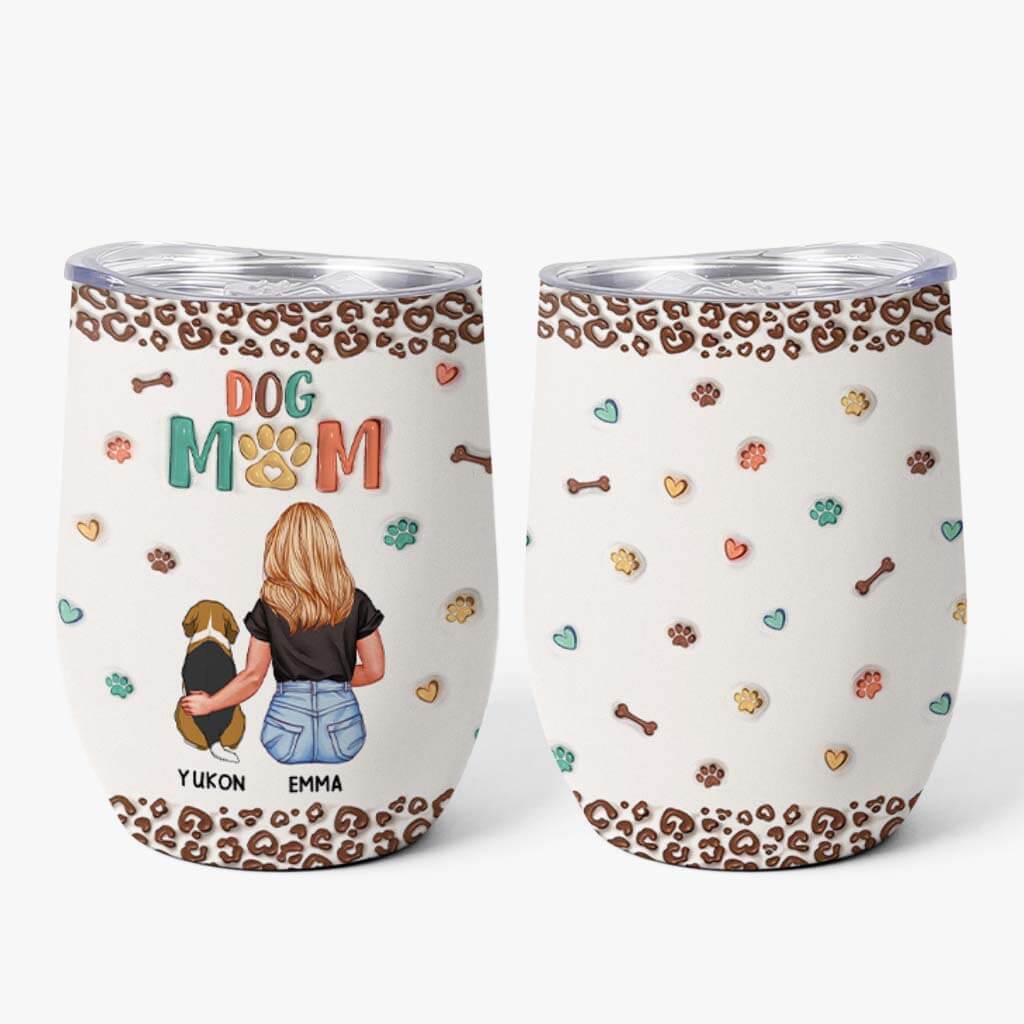 Personalized Gifts for Dog Moms - Custom 3D Wine Tumbler