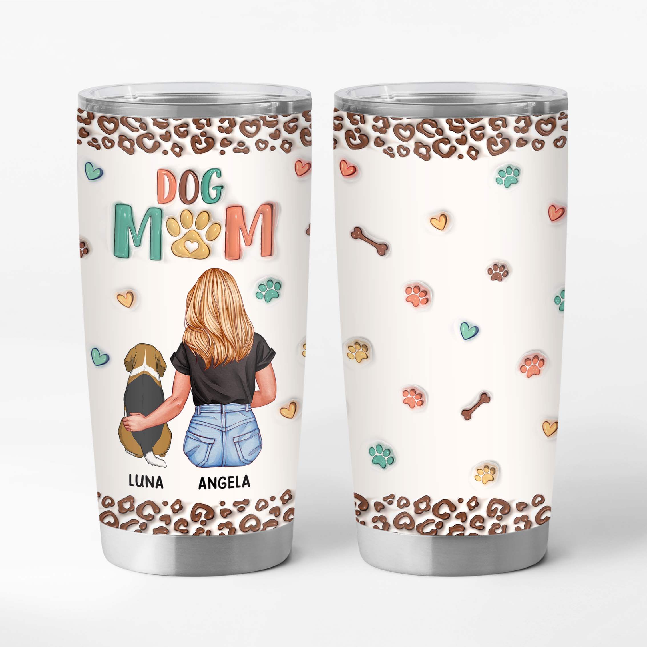 Personalized Gifts for Dog Moms - Custom 3D 20oz Tumbler