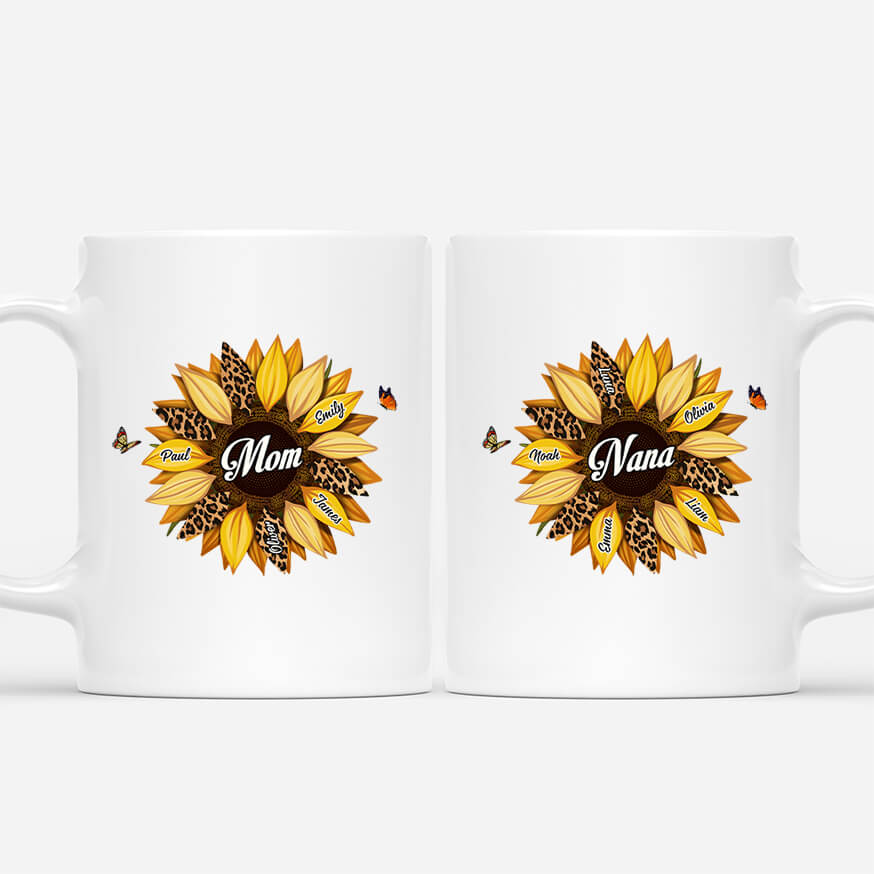 Custom Sunflower Mug - Unique Gifts for Nana/Mom