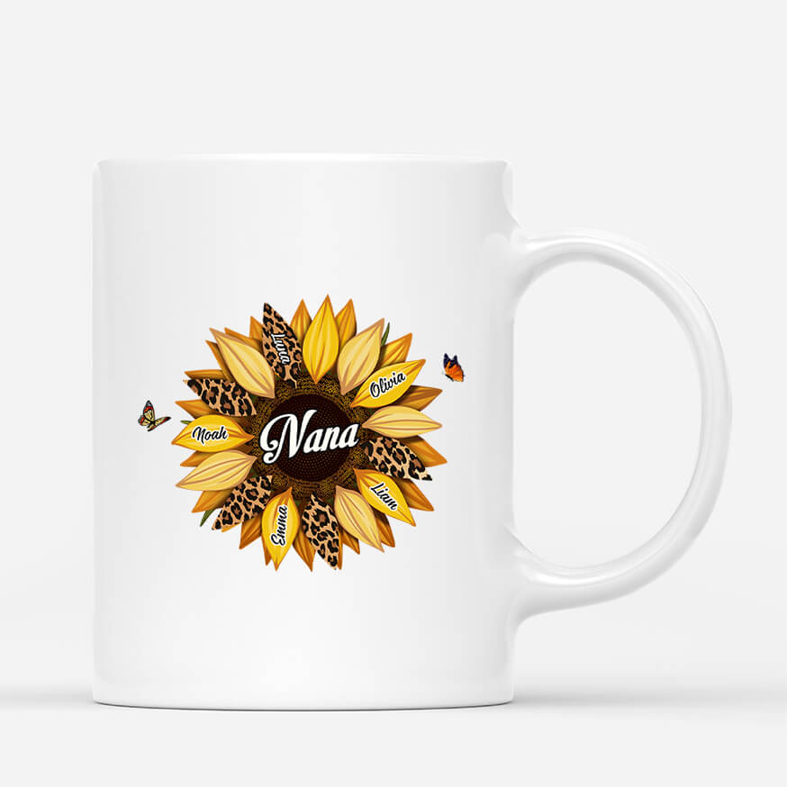 Custom Sunflower Mug - Unique Gifts for Nana/Mom