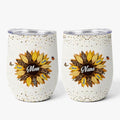 Personalized Wine Tumbler - Sunflower Gifts for Nana/Mom