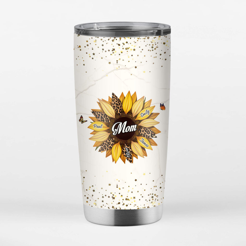Custom 20 Oz Tumblers - Sunflower Gifts for Grandma/Mom