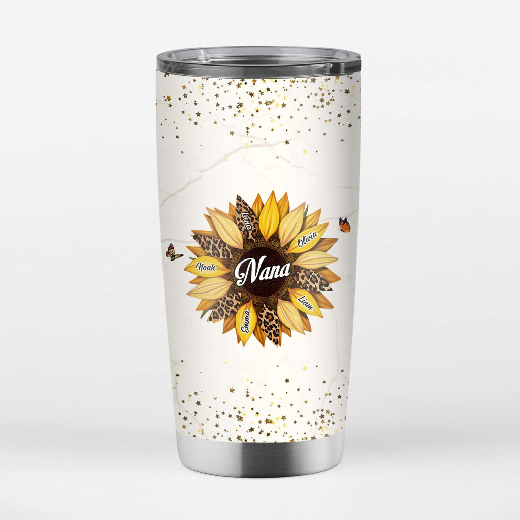 Custom 20 Oz Tumblers - Sunflower Gifts for Grandma/Mom