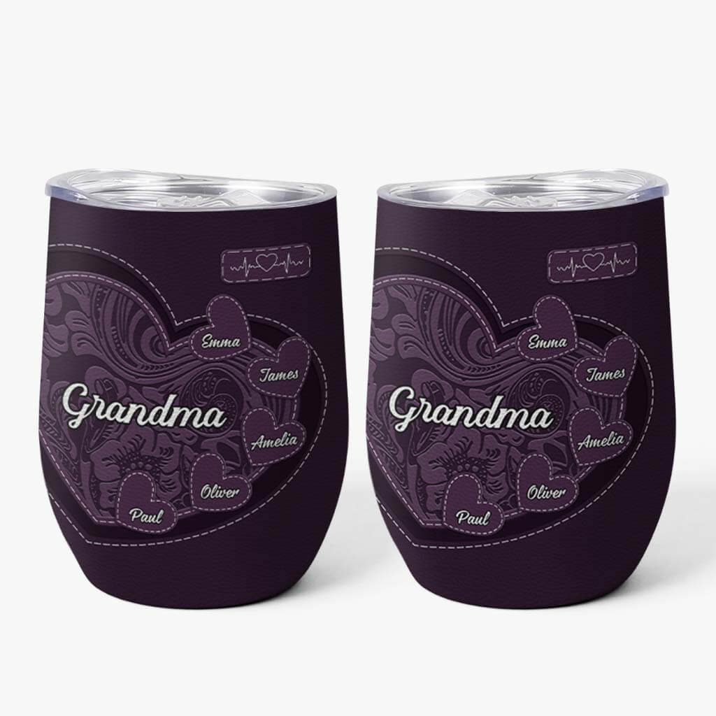 Personalized Wine Tumbler - Unique Gifts for Grandma/Mom