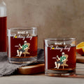 Custom What a Fucking Day Whiskey Glass - Funny Gifts for Men