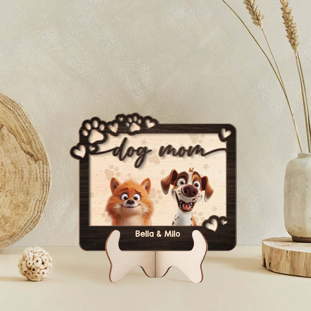 Personalized Dog Mom Gifts - Custom Wooden Plaque