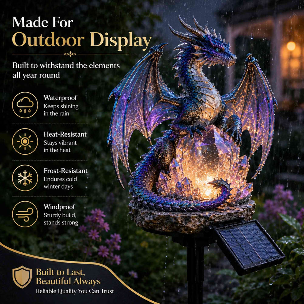 🐉 Amethyst Crystal Dragon✨️Solar Dragon Crystal Garden Light