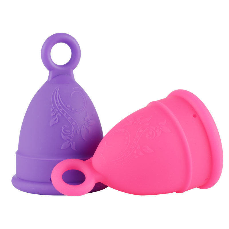Menstrual cup, silicone, suitable for swimming during menstruation.