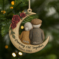 Custom 1 Layered Wood Growing Old Together Since Ornament for Couples