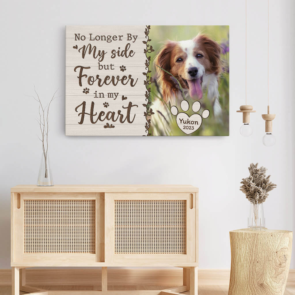 Personalized No Longer By Our Side But Forever In Our Hearts Canvas