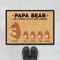Personalized Papa Bear Door Mats for Grandad Dad