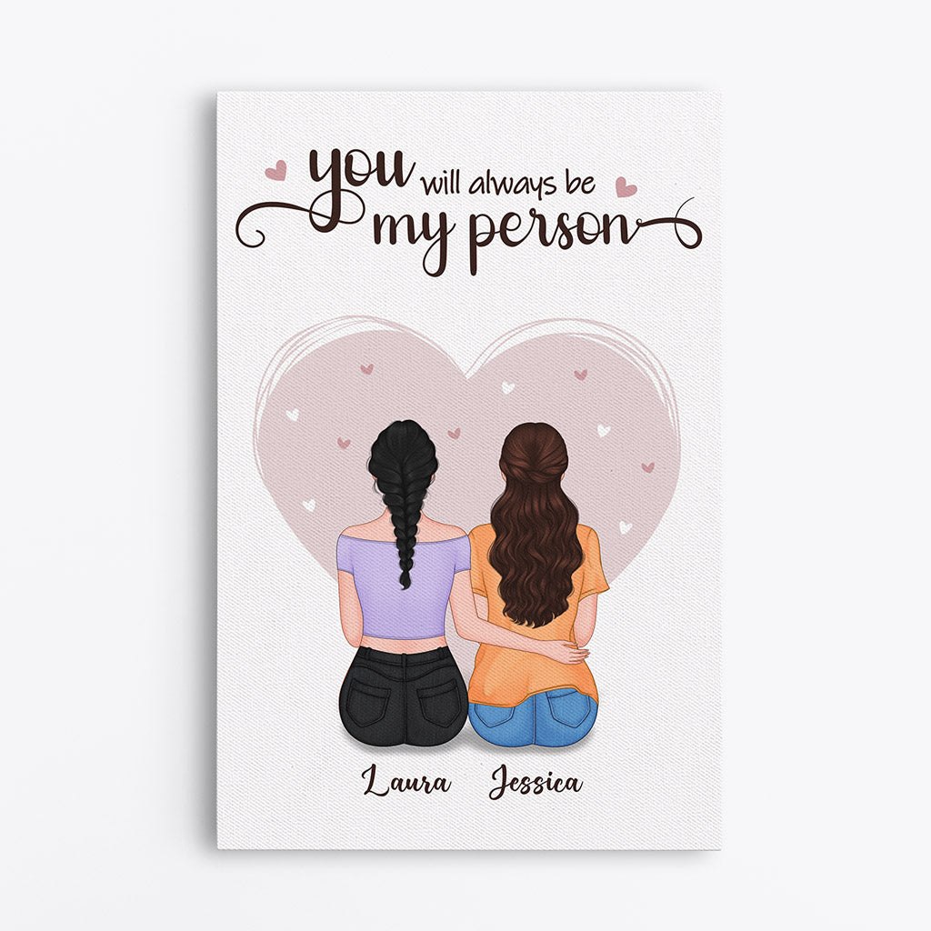 Personalized You Will Always Be My Person Canvas