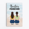 Personalized Bestie forever Canvas for Bestie