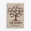 This Grandma/Grandpa Belongs To Canvas - Custom Family Tree Gifts
