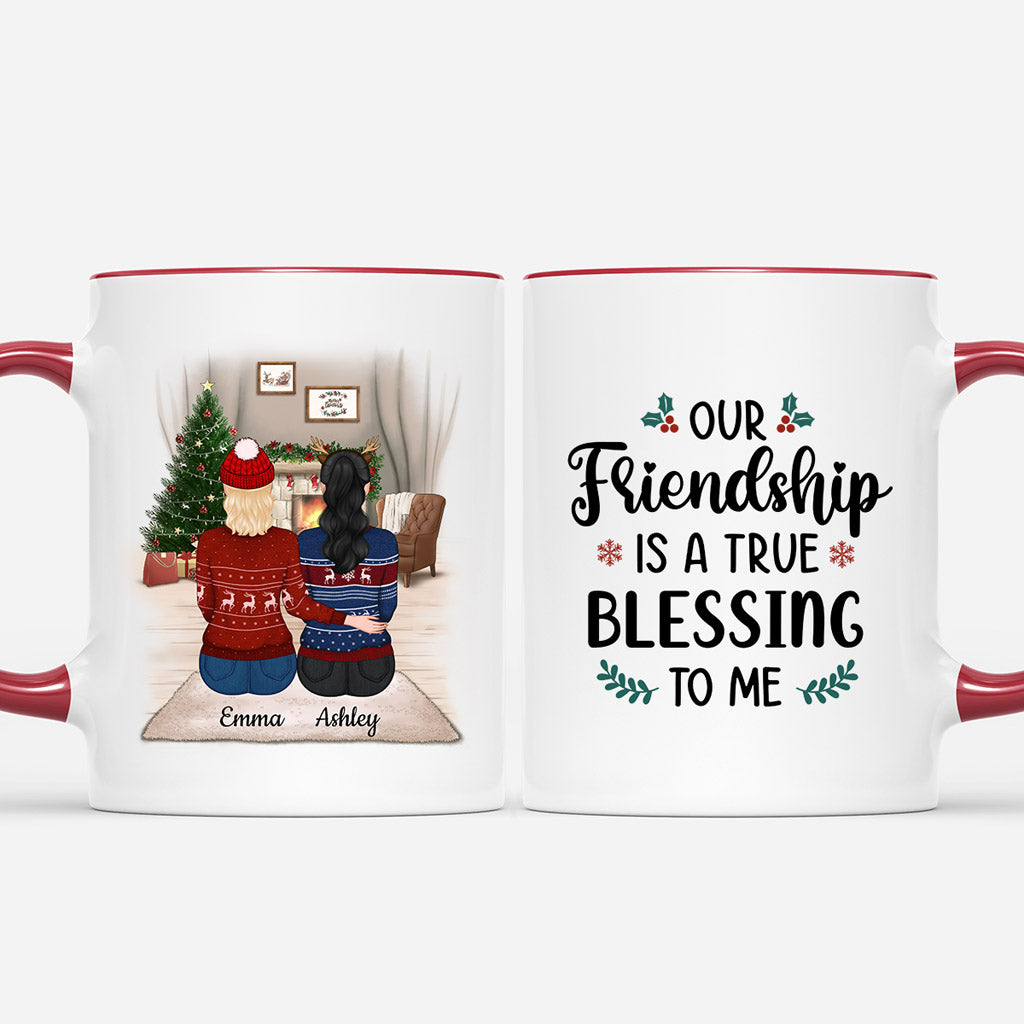 Personalized Our Friendship Is A True Blessing Mug