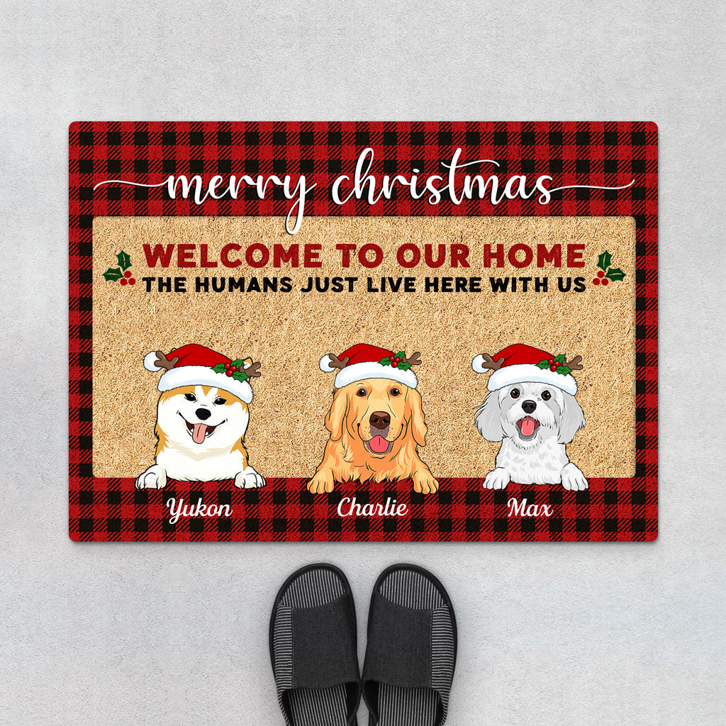 Merry Christmas Door Mats - Dog Lovers Gifts - Personalized Gifts For Christmas