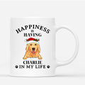 Happiness Is - Personalized Dog Coffee Mug With Names