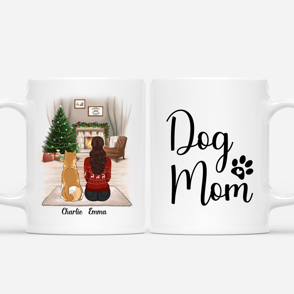 Dog Coffee Mugs Personalized for Dog Mom - Custom Christmas Dog Mug