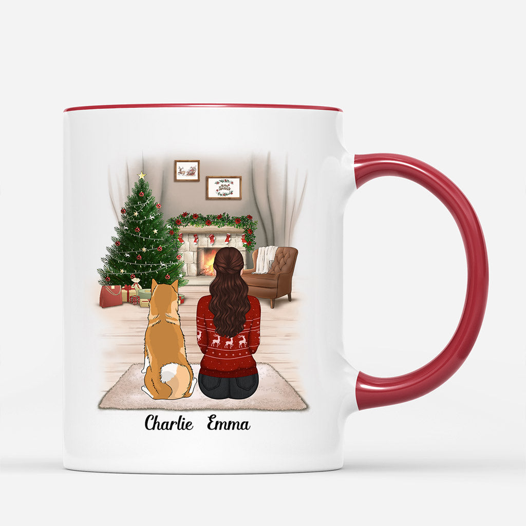 Dog Coffee Mugs Personalized for Dog Mom - Custom Christmas Dog Mug