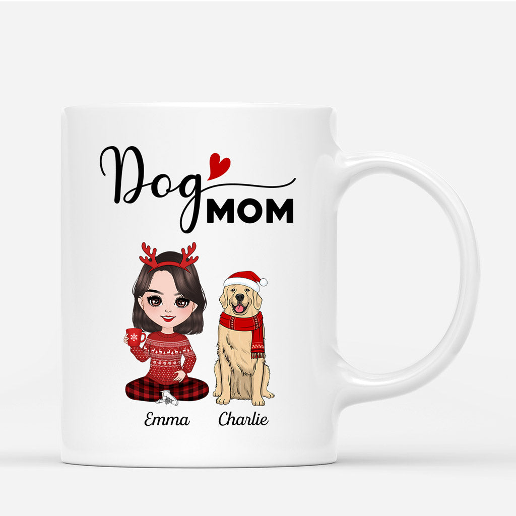 Dog Mom - Personalized Coffee Mugs With Dogs for Christmas