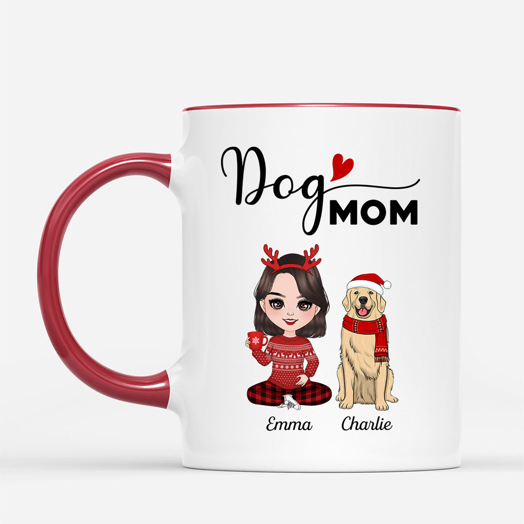Dog Mom - Personalized Coffee Mugs With Dogs for Christmas