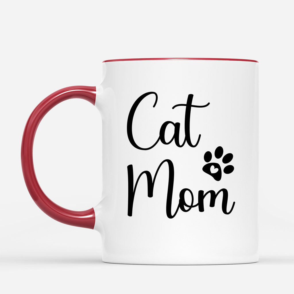 Winter Cat Mom - Personalized Kitten Mug