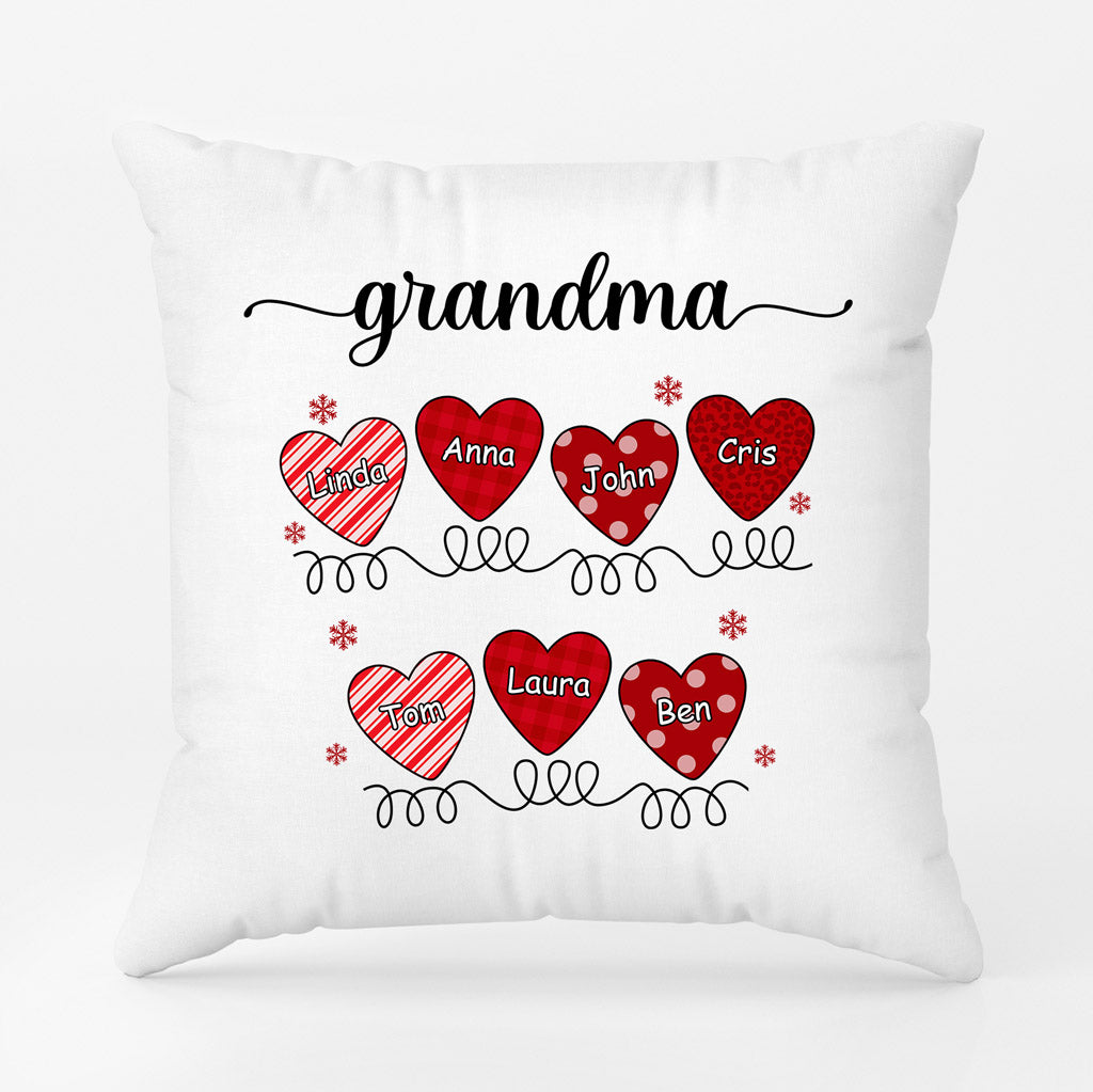Personalized Grandma/Mom Little Sweethearts Pillow