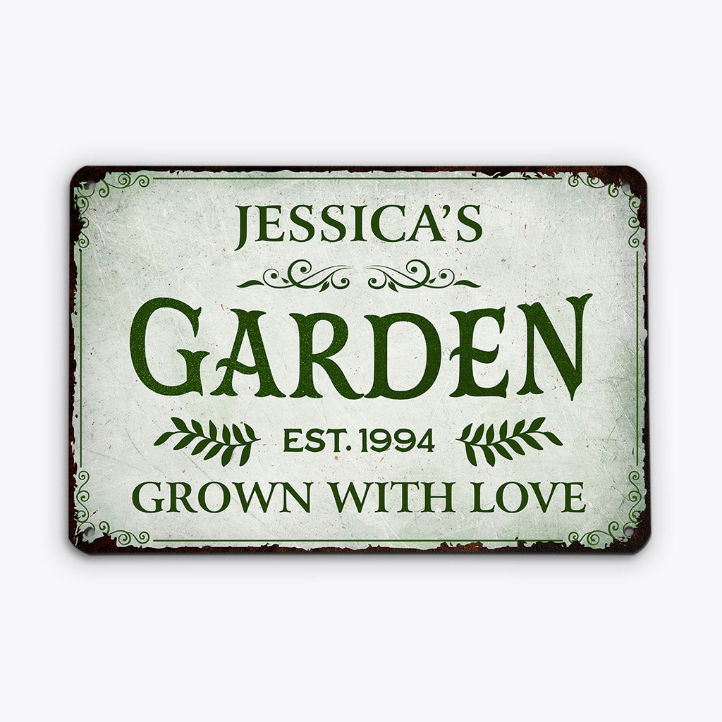 Personalized Garden Metal Signs