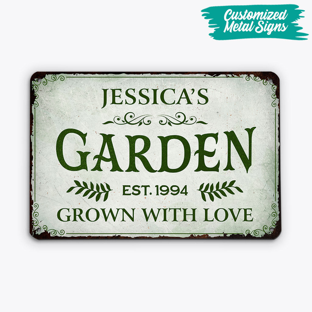 Personalized Garden Metal Signs