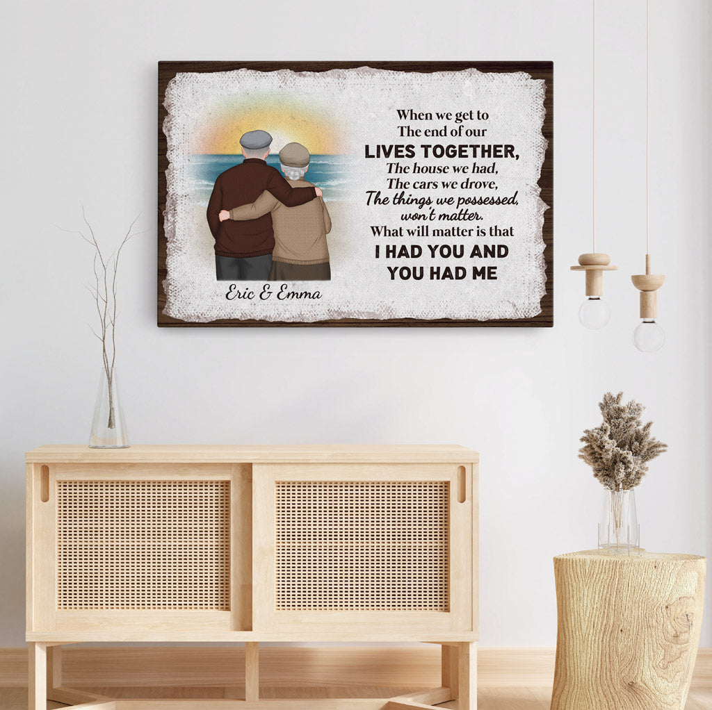 Personalized I Had You And You Had Me Canvas