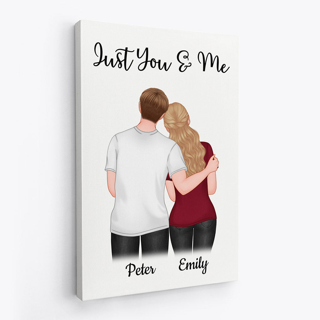 Personalized Just You Me Canvas