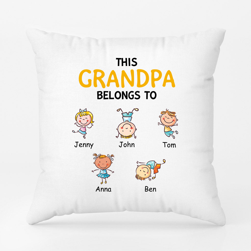 Personalized This Grandpa Daddy Belongs To Pillows