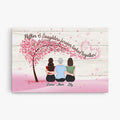Personalized Mother Daughters forever Linked Together Canvas Mum