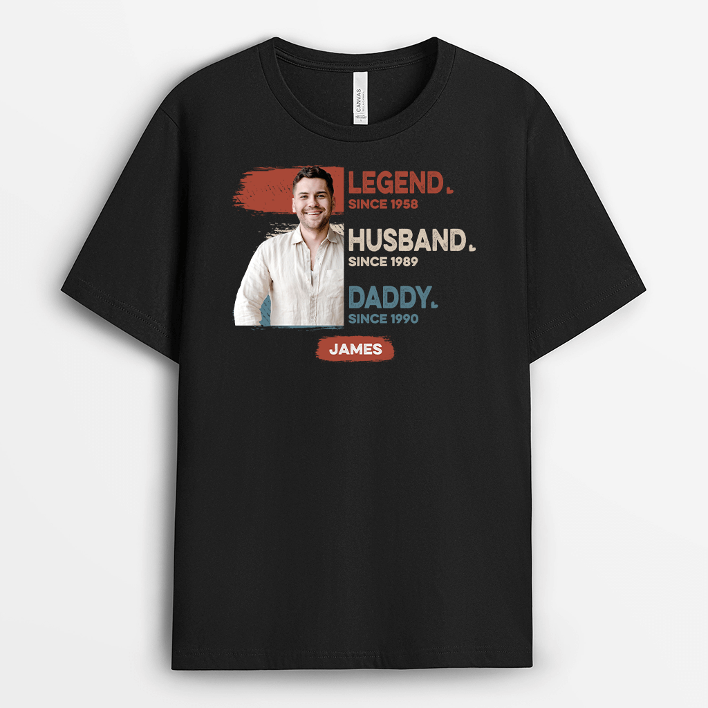 Personalized Legend Since T-shirt with Photo for Men
