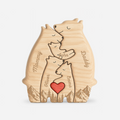 Wooden Bear Family Puzzle - Personalized Gift for Family