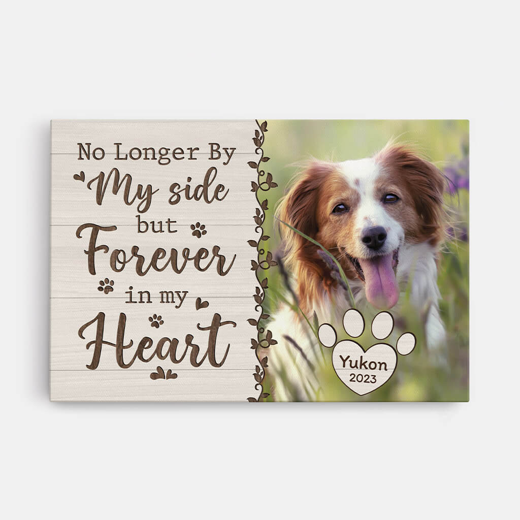 Personalized No Longer By Our Side But Forever In Our Hearts Canvas