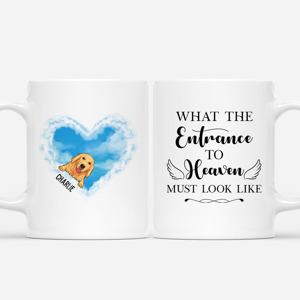The Entrance To Heaven - Custom Dog Picture Coffee Mugs - Memorial Gifts for Loss Of A Dog