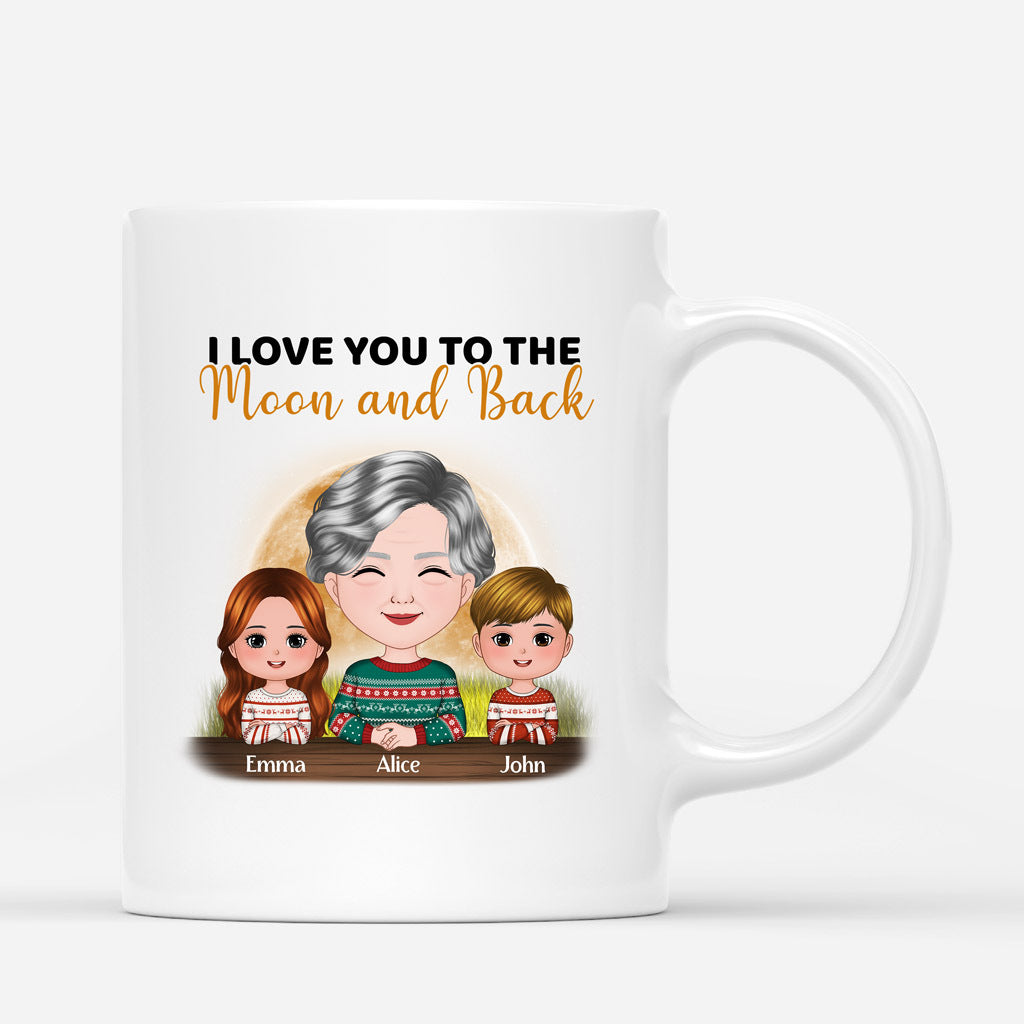 Personalized I Love You To The Moon And Back Mugs Mum