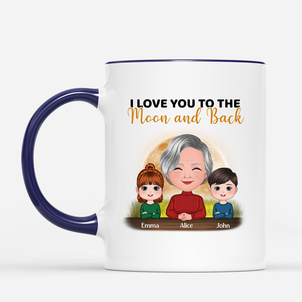 Personalized I Love You To The Moon And Back Mugs Mum