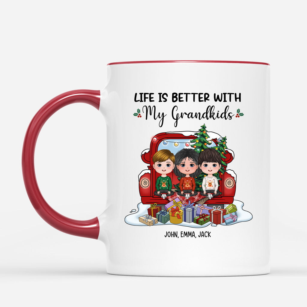 Personalized Life Is Better With My Grandkids Mug