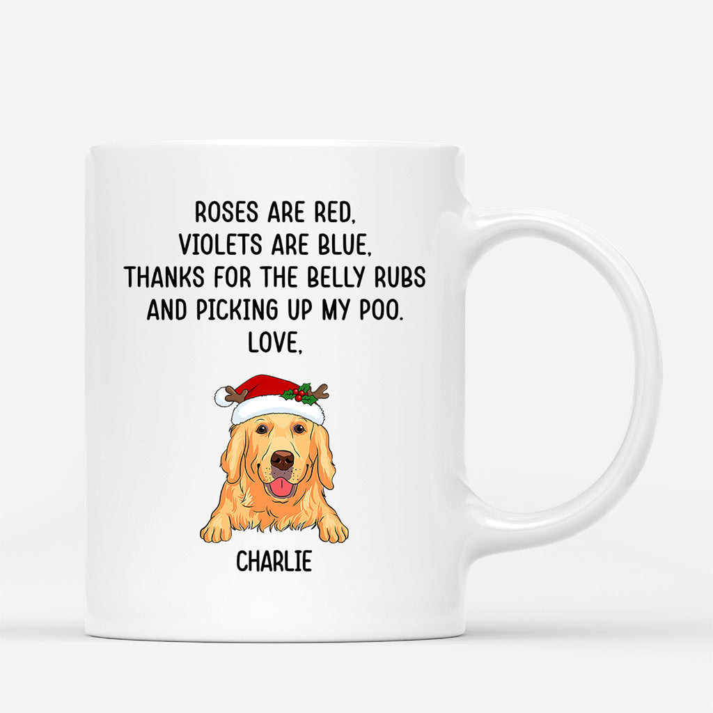 Roses Are Red Violets Are Blue - Customized Dog Mugs With Names For Christmas