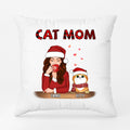 Personalized Best Cat Mom In Town Christmas Pillow