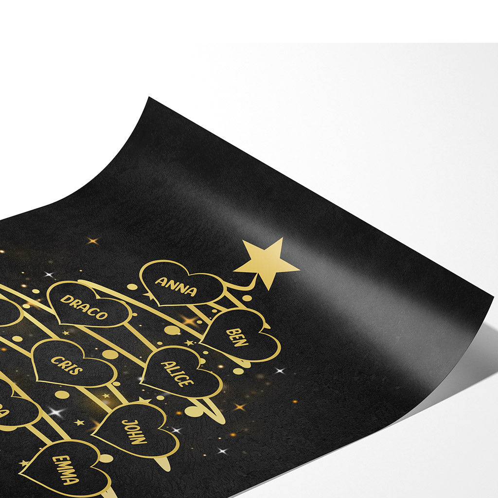 Xmas Family Tree Posters - Personalized Family Tree Gifts