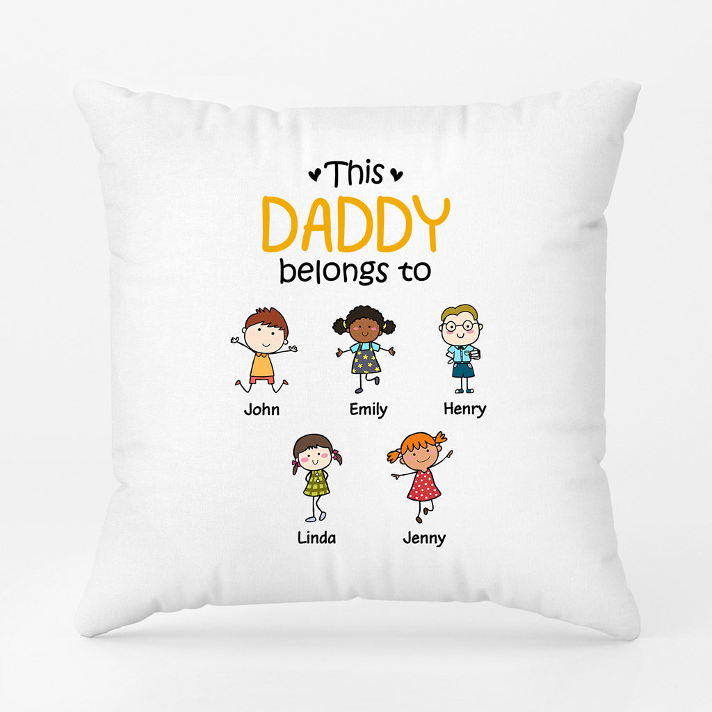 This Grandpa Belongs To - Personalized Pillow - Gift for Him